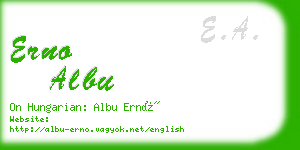 erno albu business card